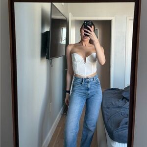 Elegant White Bustier corset top